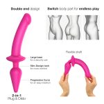 Анальная пробка с дилдо 2в1 Strap-On-Me SWITCH PLUG-IN DILDO Fuchsia диаметр 4,5/3,4 см
