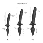 Анальна пробка з дилдо 2в1 Strap-On-Me SWITCH PLUG-IN REALISTIC DILDO діаметр 5,2/3,9 см