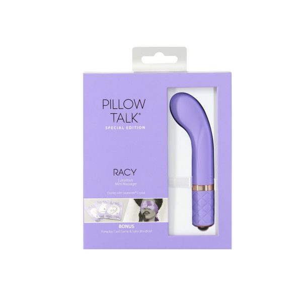 Роскошный вибратор Pillow Talk Racy Special Edition, Сваровски, повязка на глаза+игра