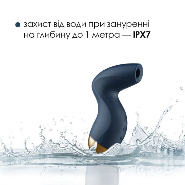 Вакуумный клиторальный стимулятор Svakom Pulse Pure Navy 5 режимов, 5 интенсивностей в каждом