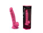 Фалоімітатор SilexD Johnny Glow in the dark, двошаровий, силікон+Silexpan, діаметр 3,5см