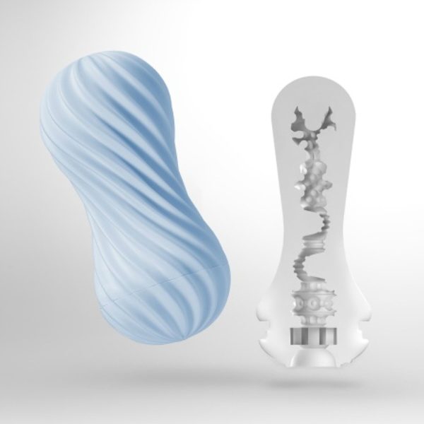 Мастурбатор Tenga FLEX Bubbly с изменяемой интенсивностью, можно скручивать, вакуум