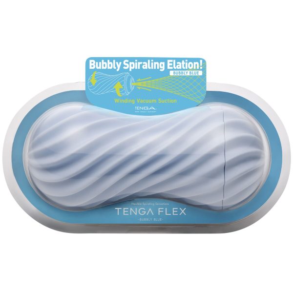 Мастурбатор Tenga FLEX Bubbly с изменяемой интенсивностью, можно скручивать, вакуум
