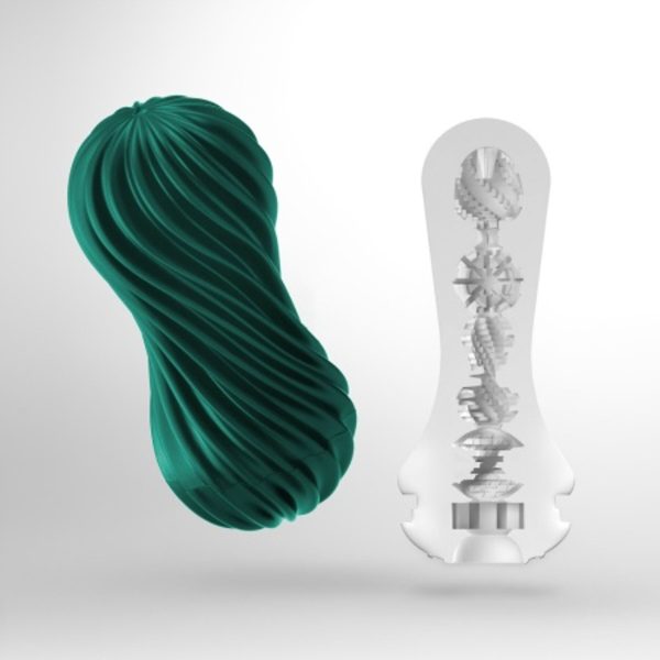 Мастурбатор Tenga FLEX Fizzy зі змінною інтенсивністю, можна скручувати, вакуум