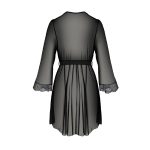 Пеньюар Passion AMBERLY PEIGNOIR 4XL/5XL, ажурні декольте та манжети, широкі рукави