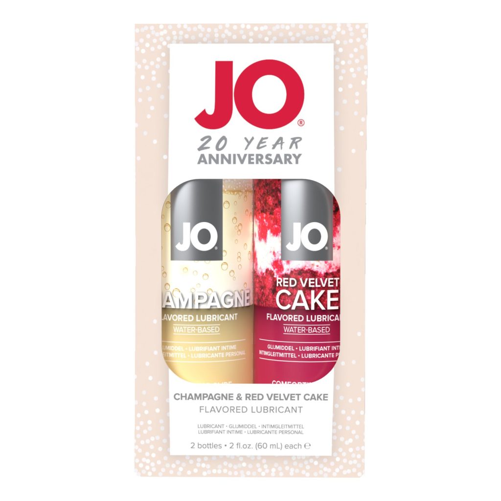 Набір смакових змазок JO Champagne & Velvet Cake (2×60 мл), Limited Edition