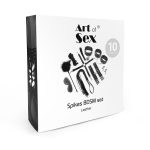 BDSM-набор Art of Sex – Spikes BDSM Set Leather, 10 предметов, черный, натуральная кожа