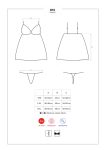 Сатиновий пеньюар із мереживом Obsessive 810-BAB-1 babydoll & thong пеньюар, танга