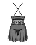 Еротичний мереживний комплект із сіточкою Obsessive 838-BAB-1babydoll & thong
