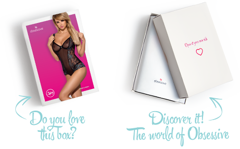 Сітчасте боді на кісточках Obsessive Amanta teddy чорне