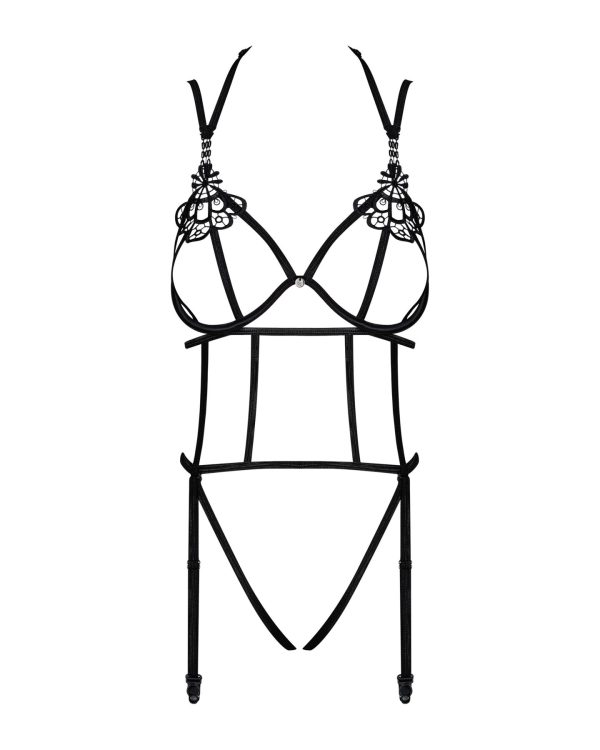 Боді зі стреп із доступом Obsessive Badossa crotchless teddy