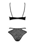 Еротичний комплект під латекс зі стрепами Obsessive Bagirela 2-pcs set під леопард, бюс
