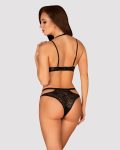 Еротичний комплект під латекс зі стрепами Obsessive Bagirela 2-pcs set під леопард, бю