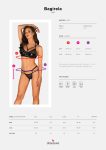 Эротический комплект под латекс со стрепами Obsessive Bagirela 2-pcs set черный, под леопард