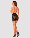 Напівпрозора сорочка з відкритими грудьми Obsessive Lacrisia chemise чорна