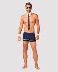 Еротичний костюм пілота Obsessive Pilotman set 2XL/3XL, боксери, манжети, комір з краваткою, окуляри