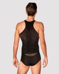 Чоловіча напівпрозора майка-борцовка з візерунком Obsessive tank top S чорна