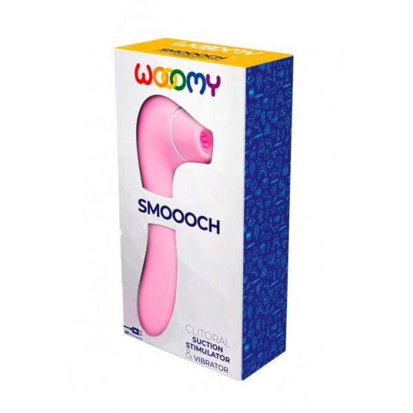 Вакуумный стимулятор с вибрацией Wooomy Smoooch Clitoral Suction & Vibration, 10х2 режимов