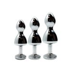 Металлическая анальная пробка Wooomy Lollypop Double Ball Metal Plug диам. 2,8 см, длина 8,5см