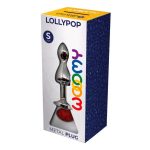 Металлическая анальная пробка Wooomy Lollypop Double Ball Metal Plug диам. 2,8 см, длина 8,5см