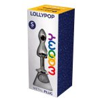 Металева анальна пробка Wooomy Lollypop Double Ball Metal Plug діаметр 2,8 см, довжина 8,5 см