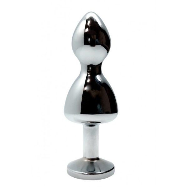 Металлическая анальна пробка Wooomy Lollypop Double Ball Metal Plug диаметр 3,5, длина 10,5см