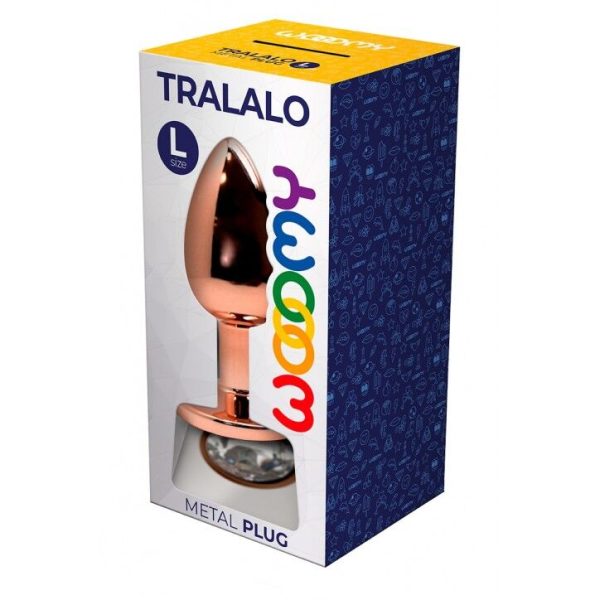 Металева анальна пробка Wooomy Tralalo Metal Plug Size діаметр 4 см, довжина 9 см