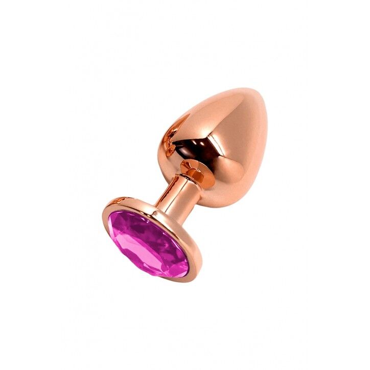 Металева анальна пробка Wooomy Tralalo Metal Plug Magenta діаметр 2,8 см, довжина 7 см