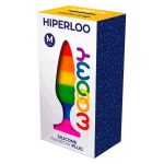 Силіконова анальна пробка Wooomy Hiperloo Silicone Rainbow Plug діаметр 2,9 см, довжина 11 см