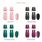Смарт-вибратор для груди Zalo - Nave Velvet пульт ДУ, работа через приложение