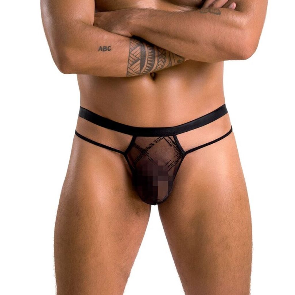 Мужские прозрачные стринги Passion 029 THONG COLLIN сетка