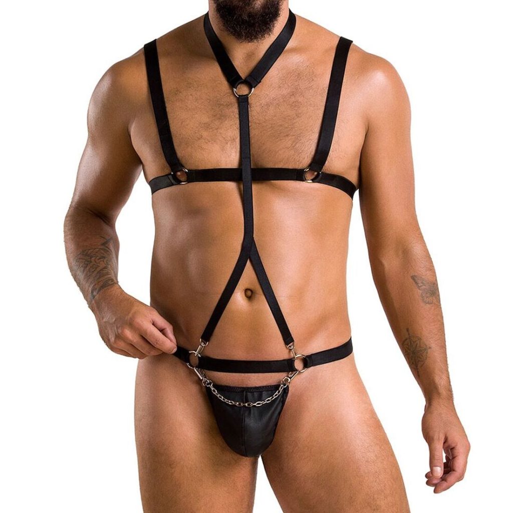 Комплект мужского белья из стреп Passion 039 SET ANDREW стринги, шлейка