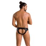 Чоловічі сліпи з вирізами Passion 041 SLIP JOE екошкіра, відкриті сідниці