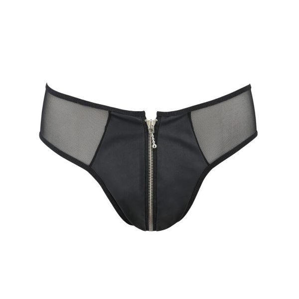 Чоловічі сліпи на блискавці Passion 042 SLIP TIMMY XXL/ екошкіра, сітка