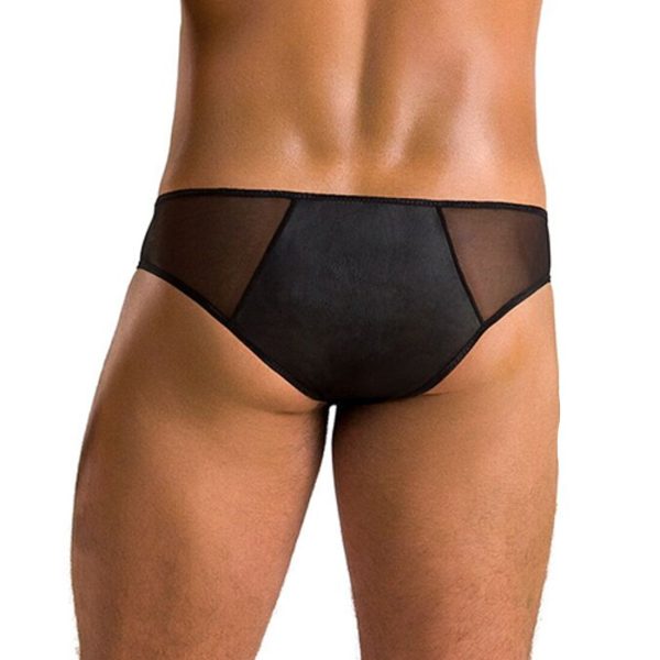 Чоловічі сліпи на блискавці Passion 042 SLIP TIMMY XXL/ екошкіра, сітка