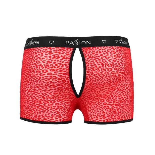 Чоловічі прозорі боксери Passion 046 SHORT PARKER сітка, під леопард