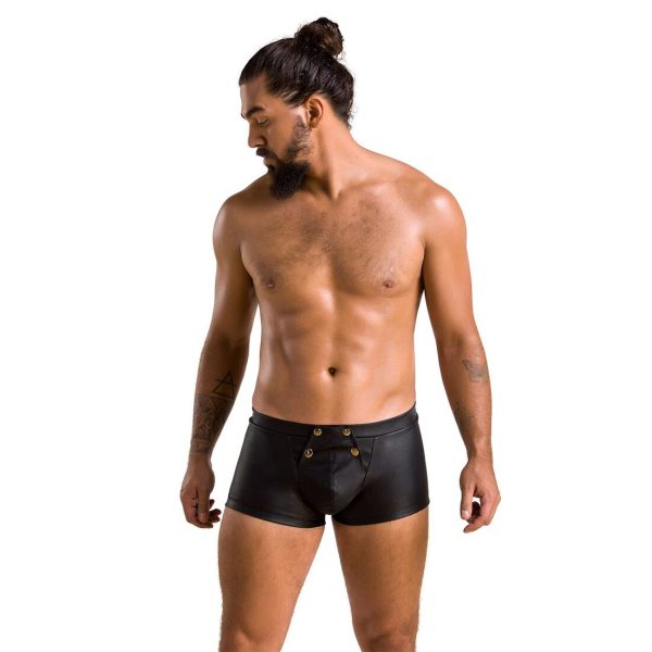 Чоловічі шкіряні боксери з клапаном Passion 050 SHORT PATRICK XXL