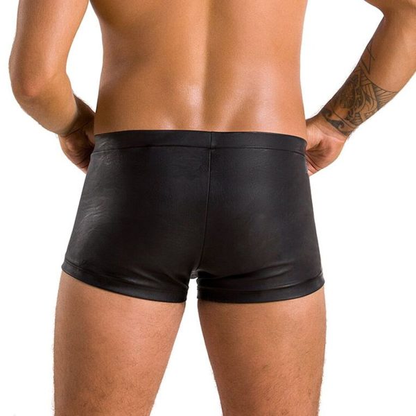 Чоловічі шкіряні боксери з клапаном Passion 050 SHORT PATRICK XXL