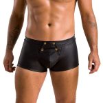 Чоловічі шкіряні боксери з клапаном Passion 050 SHORT PATRICK XXL