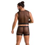 Комплект мужского белья на шнуровке Passion 053 SET WILLIAM XXL/ жилет, боксеры