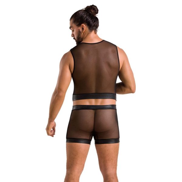 Комплект мужского белья на шнуровке Passion 053 SET WILLIAM XXL/ жилет, боксеры