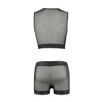 Комплект мужского белья на шнуровке Passion 053 SET WILLIAM XXL/ жилет, боксеры