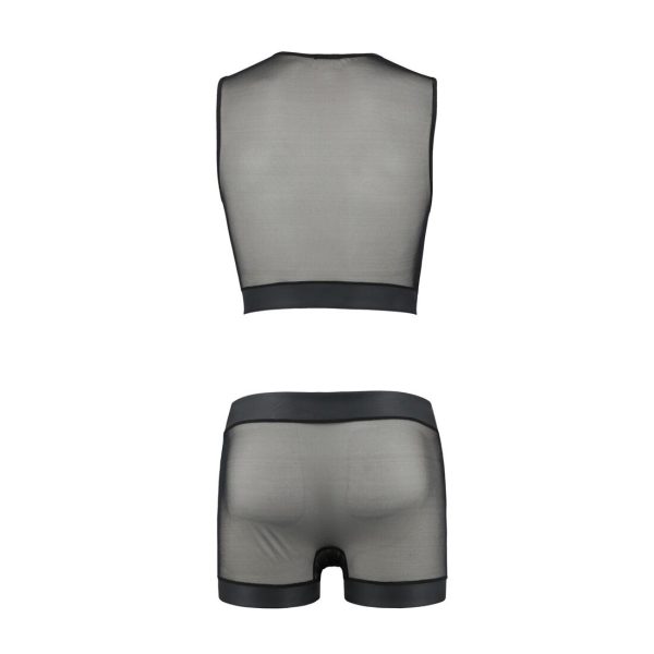 Комплект мужского белья на шнуровке Passion 053 SET WILLIAM XXL/ жилет, боксеры