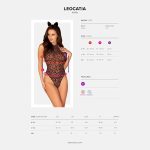Еротичний костюм леопарда Obsessive Leocatia teddy боді, обруч з вушками