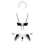 Атласный эротический костюм горничной Obsessive Maid set , 5 предметов