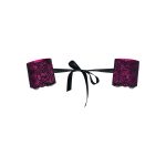 Атласні наручники-манжети на стрічках Obsessive Roseberry cuffs, прикрашені мереживом