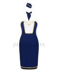 Еротичний костюм стюардеси Obsessive Stewardess uniform , сукня, пілотка, шарф, манжети