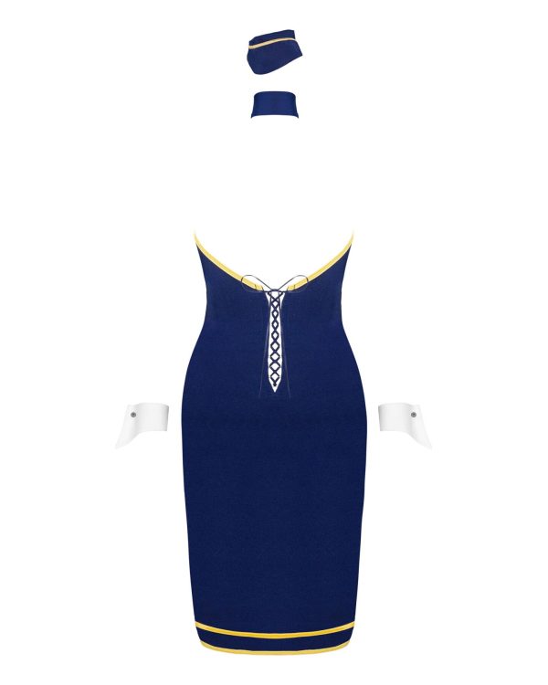 Еротичний костюм стюардеси Obsessive Stewardess uniform , сукня, пілотка, шарф, манжети