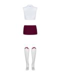 Еротичний костюм студентки Obsessive Student 4 pcs costume топ, спідниця, стринги