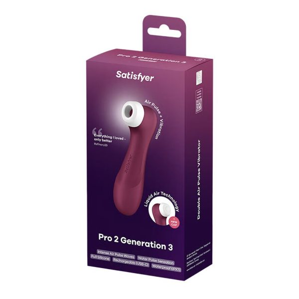 Вакуумный клиторальный стимулятор Satisfyer Pro 2 Generation 3 with Liquid Air Wine